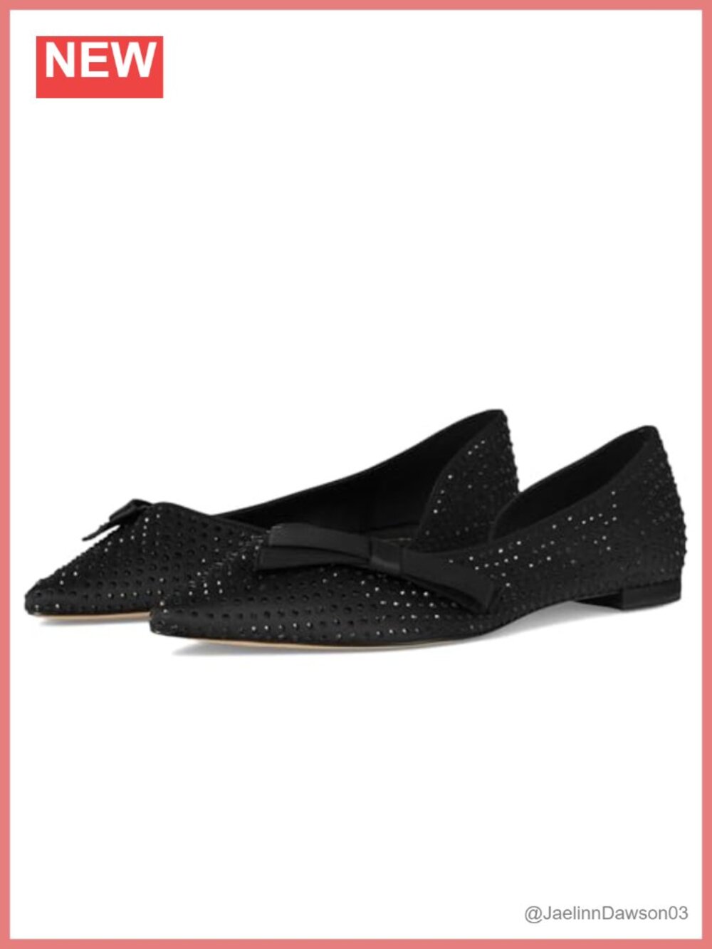 Leather Pointed Toe Ballet D'Orsay Flats with Bow